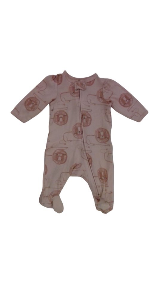 Sleeper: Pink Lions, Girl, Size: 3m
