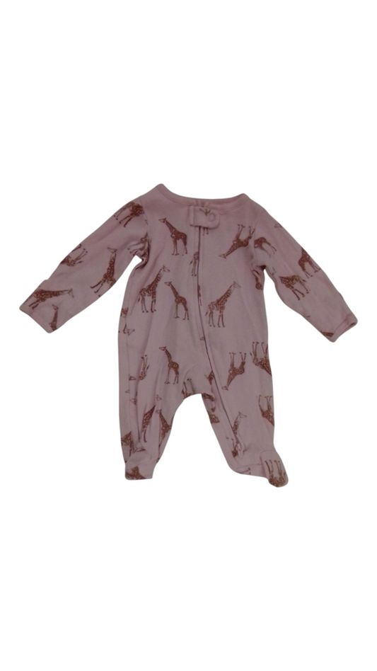Sleeper: Pink W Giraffes, Girl, Size: NB