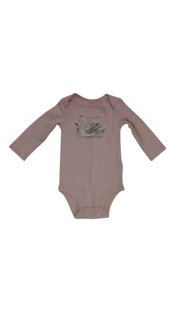 LS Onesie: So Loved Swan, Girl, Size: 6m