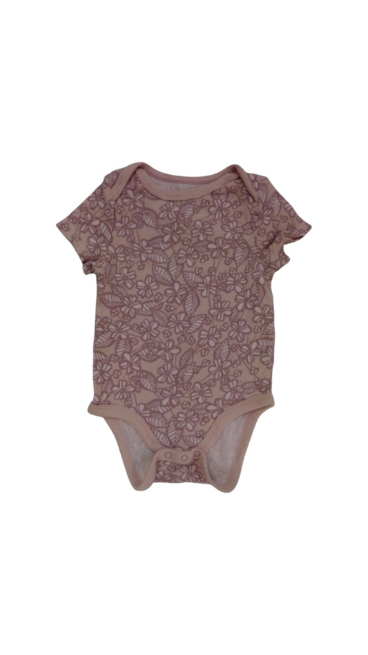 Onesie: Pink Floral, Girl, Size: 6m