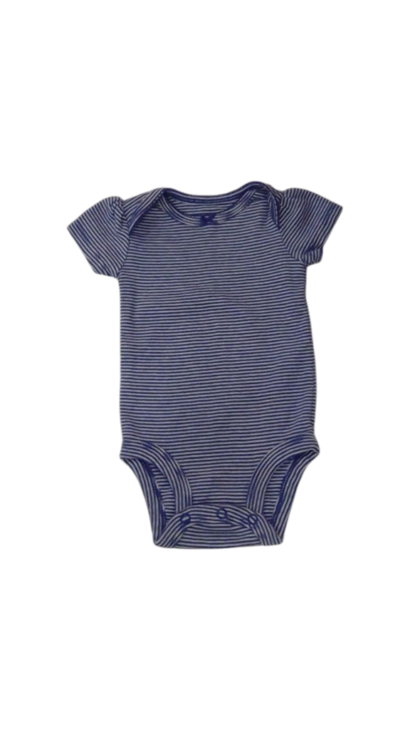 Onsie: Blue/White Stipes, Girl, Size: 3m