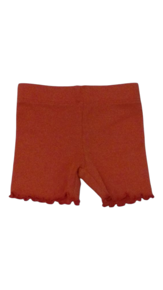 Shorts: Orange Ribbed, Girl, Size: 6/12m