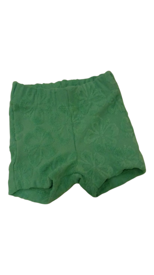 Shorts: LT Green Flowers, Girl, Size: 6/12m
