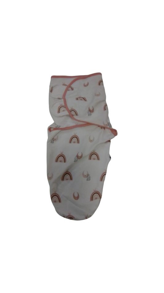 Swaddle: White/Pink, Girl, Size: 0/3m
