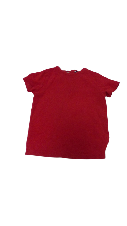 Shirt: Red, Boy, Size: 24m