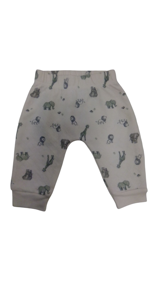 Pants:Cream/Animals, Boy, Size: 6m