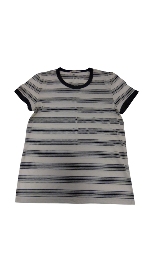 Shirt: Cream/ Stripes, Womens, Size: S