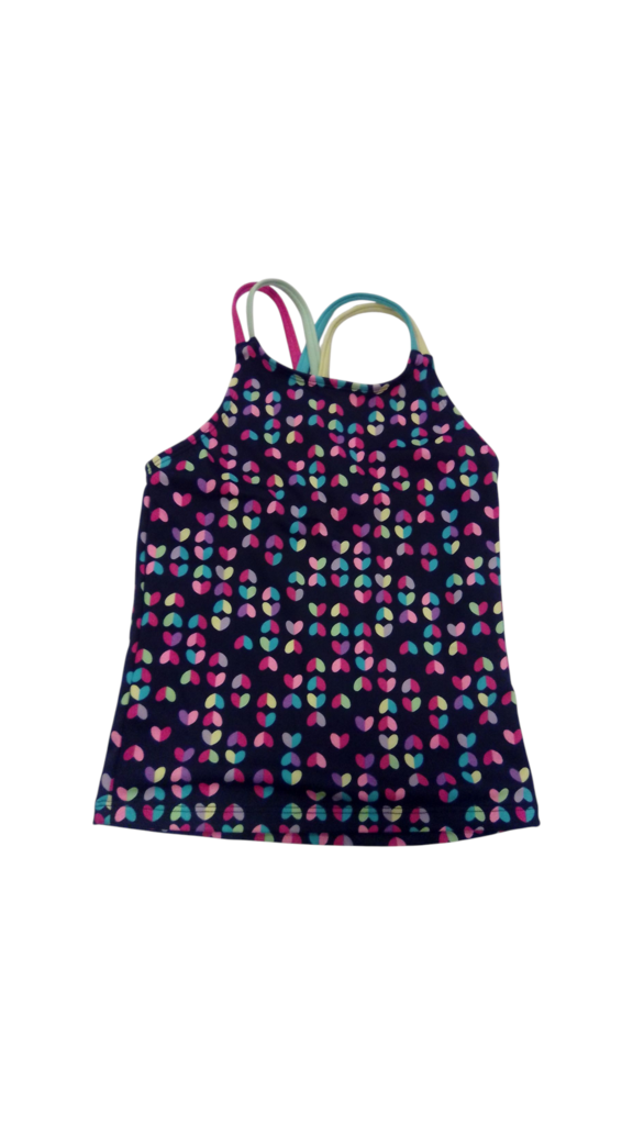 Swim Shirt: Blue/Hearts, Girl, Size: 7