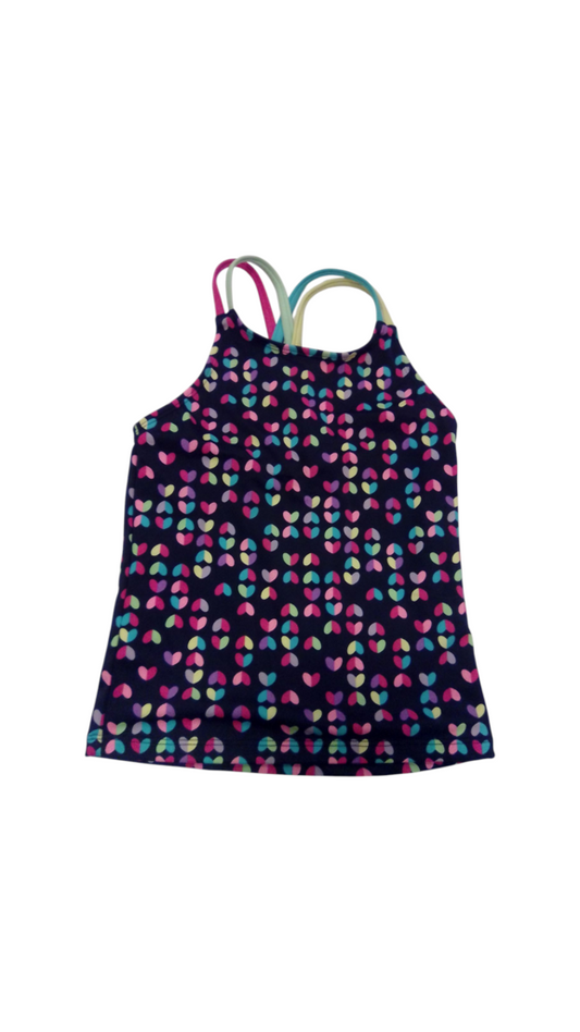 Swim Shirt: Blue/Hearts, Girl, Size: 7