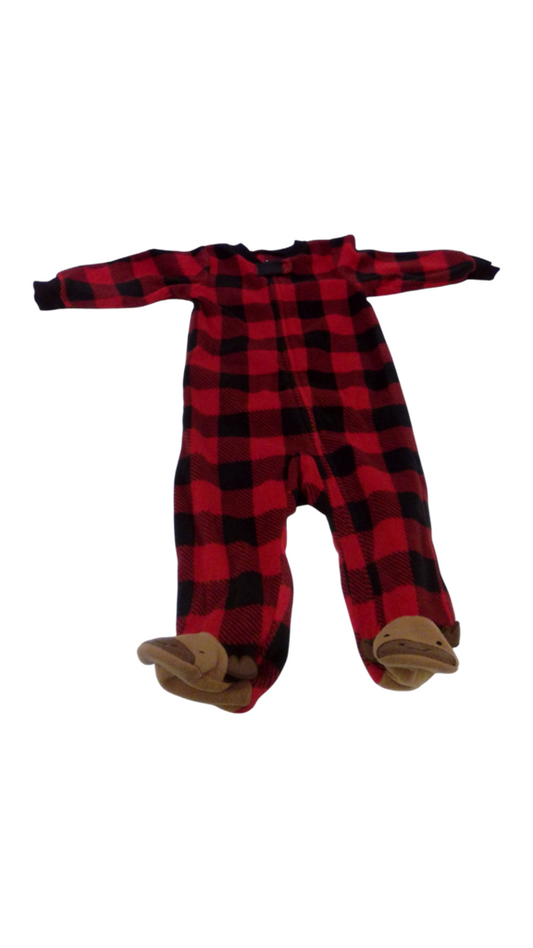 Sleeper: Plaid/Reigndeer, Kids, Size: 9m