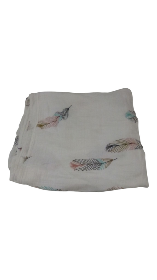 Feather Muslin Blanket, Kids, Size: OS