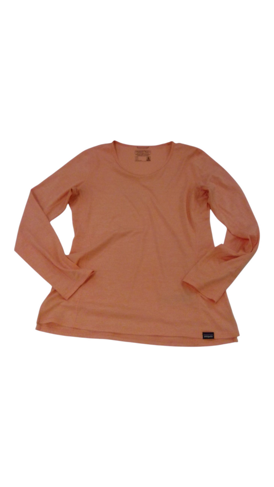 Long Sleeve Shirt: Orange, Womens, Size: S