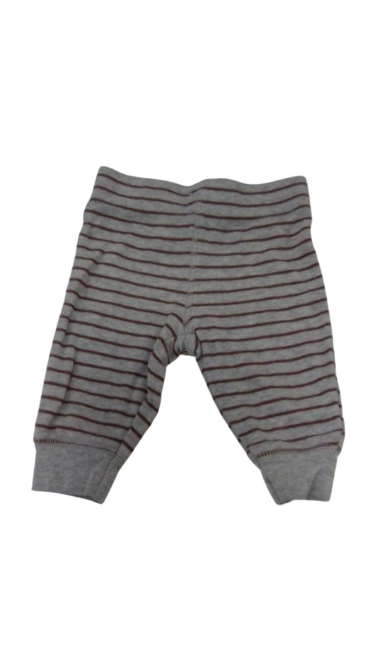 Pants: Grey Brown Stripe, Boy, Size: 3m