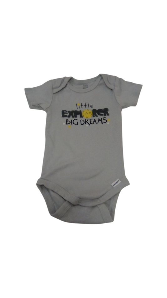 Onesie: Little Explorer, Boy, Size: 3/6m