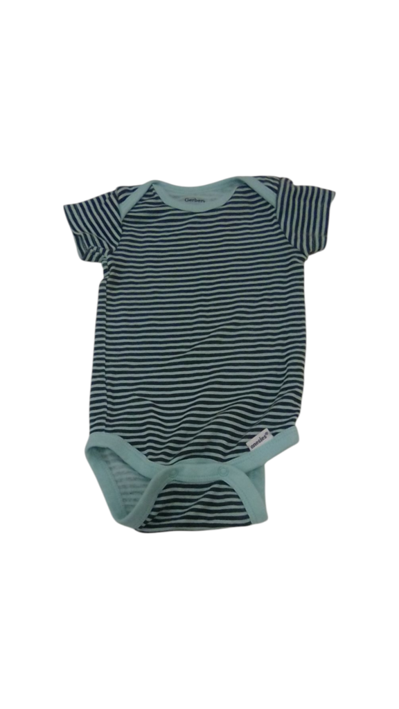 Onesie: Blue/Stripes, Boy, Size: 0/3m