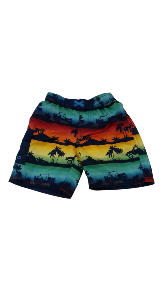 Swim Shorts: Palm Trees, Boy, Size: 7