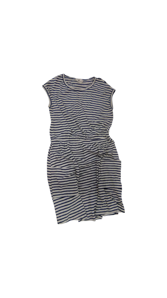Dress: White/Black Stripe, Womens, Size: L