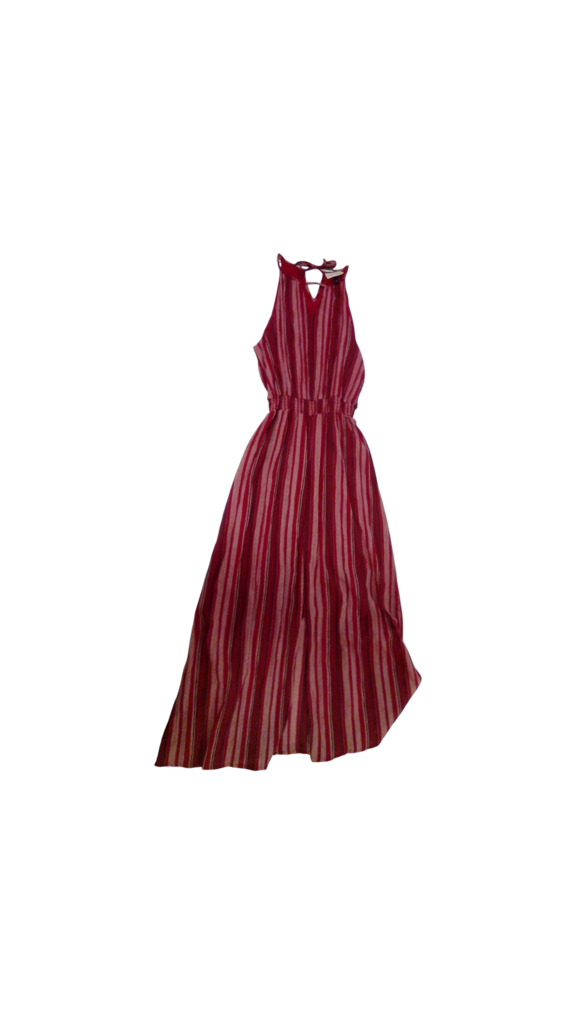 Maxi Dress: Red Stripes, Womens, Size: L