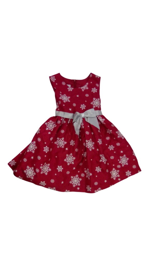 Dress: Red Snowflakes, Girl, Size: 2t