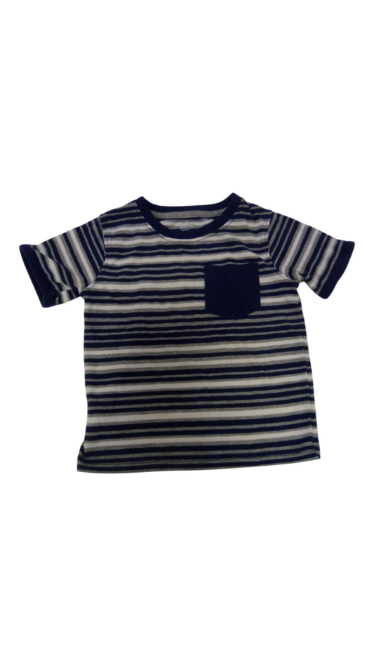 Shirt: Blue Grey Stripes, Boy, Size: 2t