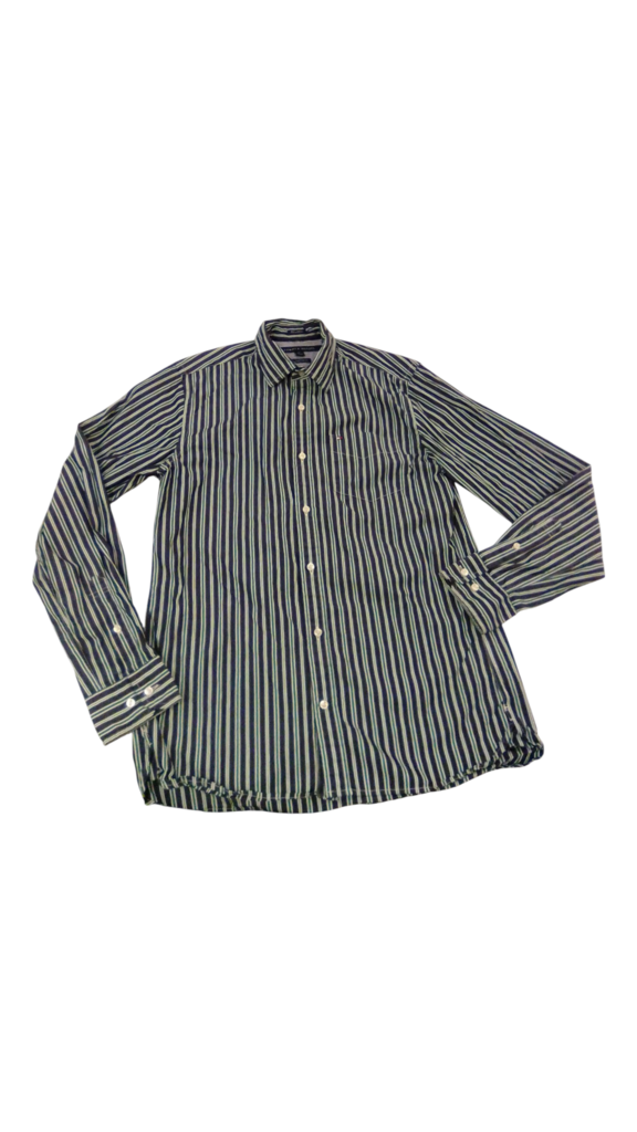 Shirt: Button Up Green Br, Boy, Size: 18/20