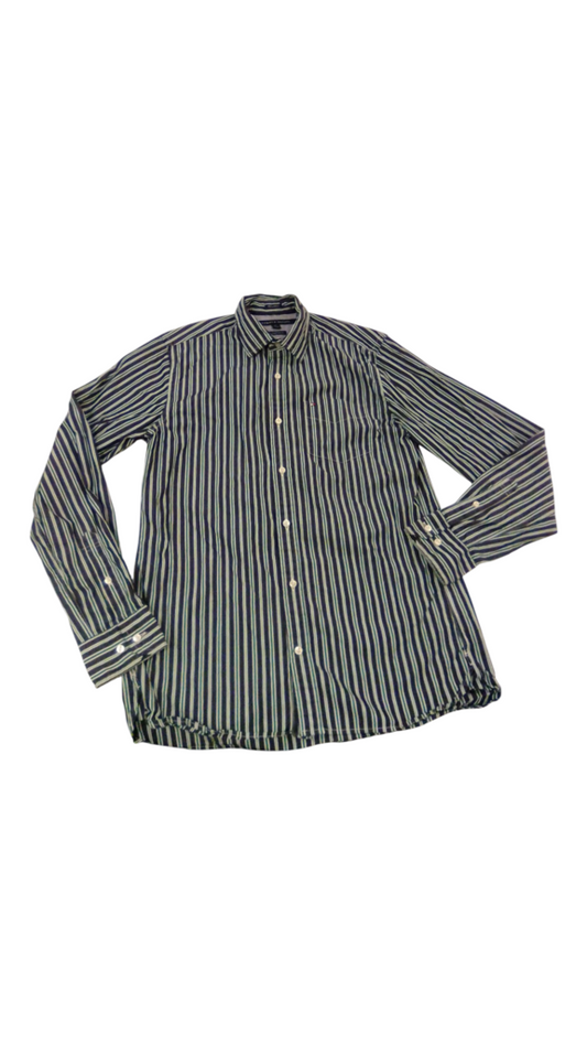 Shirt: Button Up Green Br, Boy, Size: 18/20
