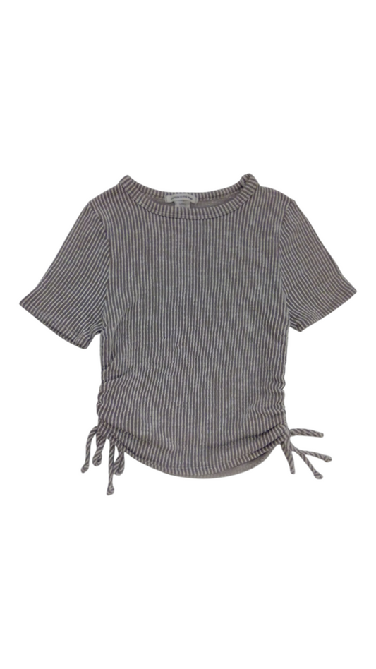 Shirt: Tan Stripes, Womens, Size: S