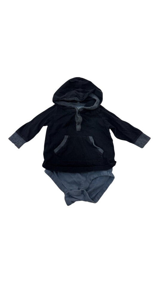 Long Sleeve Onesie: Blue, Boy, Size: 3/6m