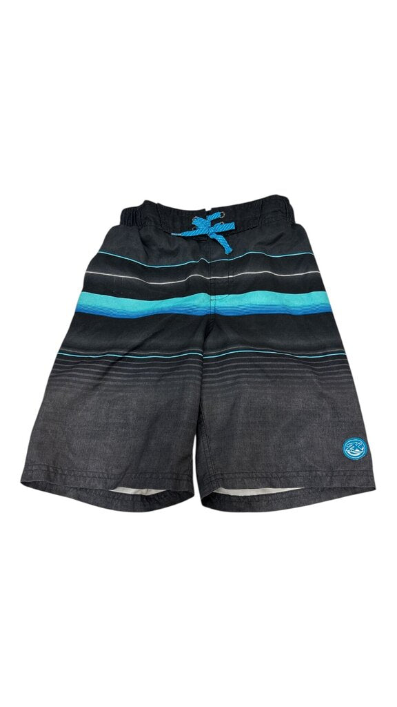 Swim Shorts: Black/Blue, Boy, Size: 7/8