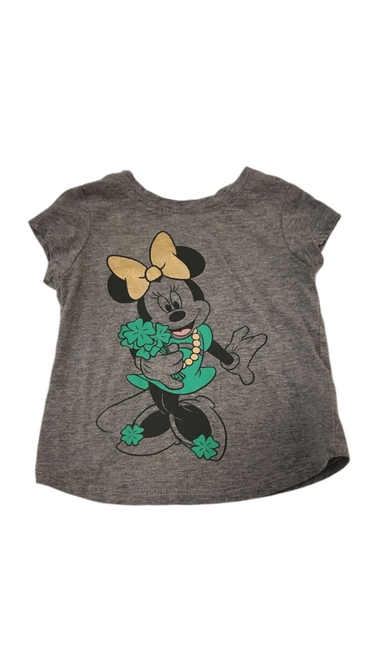 Shirt: Gray Minnie St. Pa, Girl, Size: 12/18m