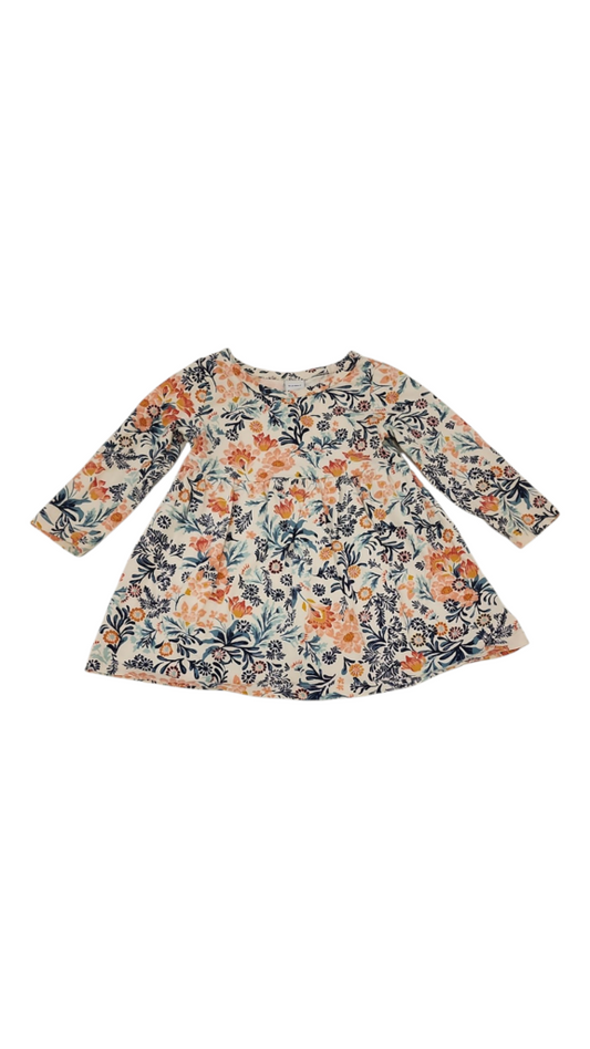Long Sleeve Dress: Flower, Girl, Size: 6/12m