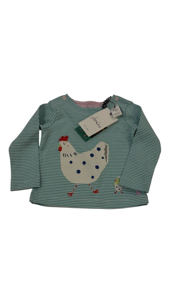 Long Sleeve Shirt:Hen, Girl, Size: 9/12m