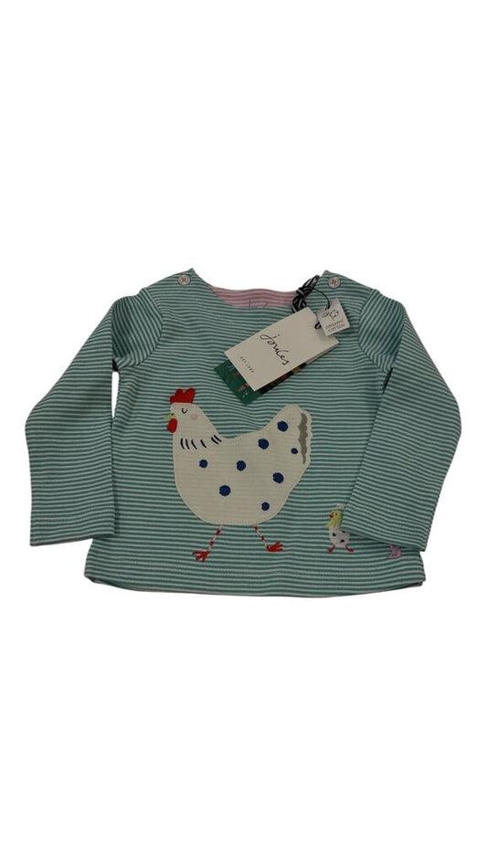 Long Sleeve Shirt:Hen, Girl, Size: 9/12m