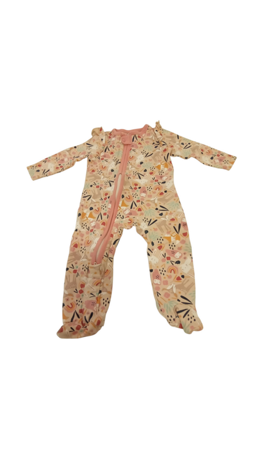Sleeper: Pink/Animals, Girl, Size: 3m