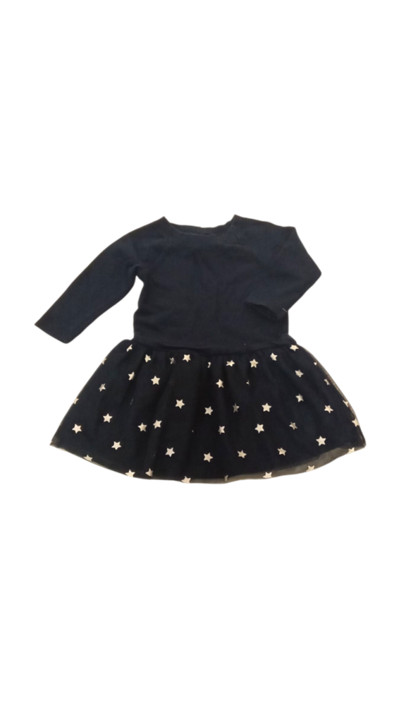 Dress: Blue & Silver Star, Girl, Size: 3t