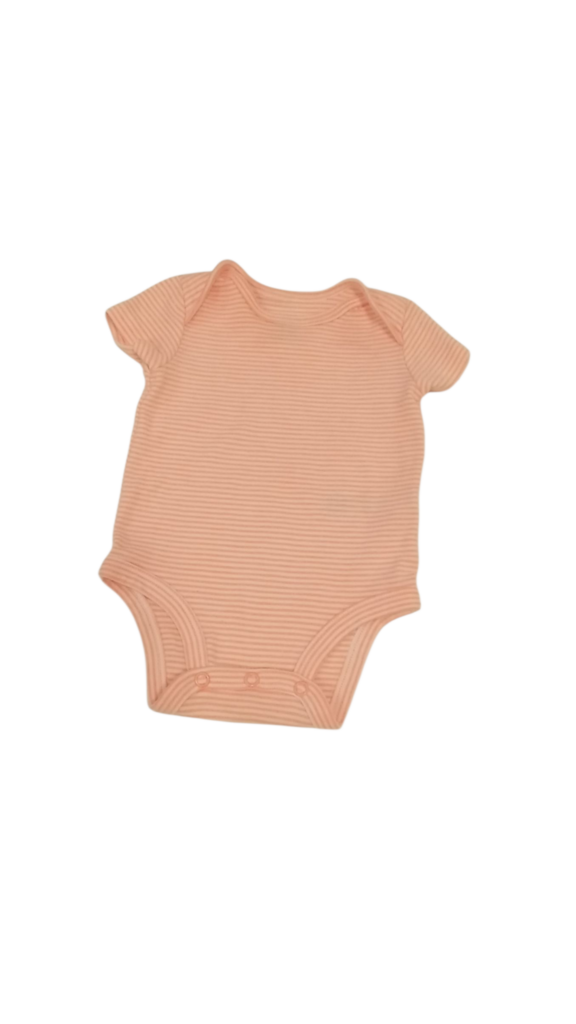 Onesie: Orange/Wht Stipes, Boy, Size: 3m