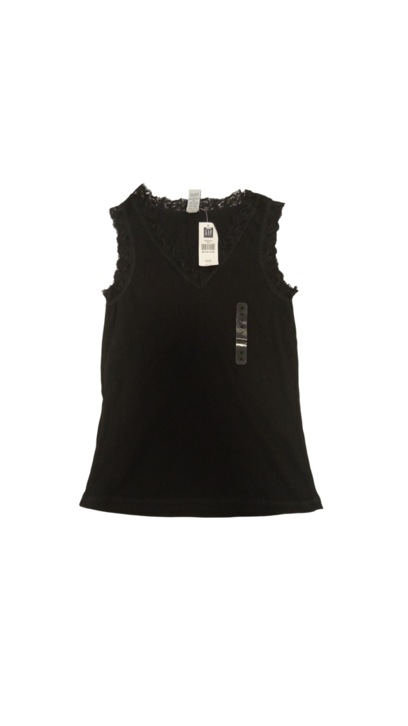Tank Top: Black Lace, Womens, Size: M
