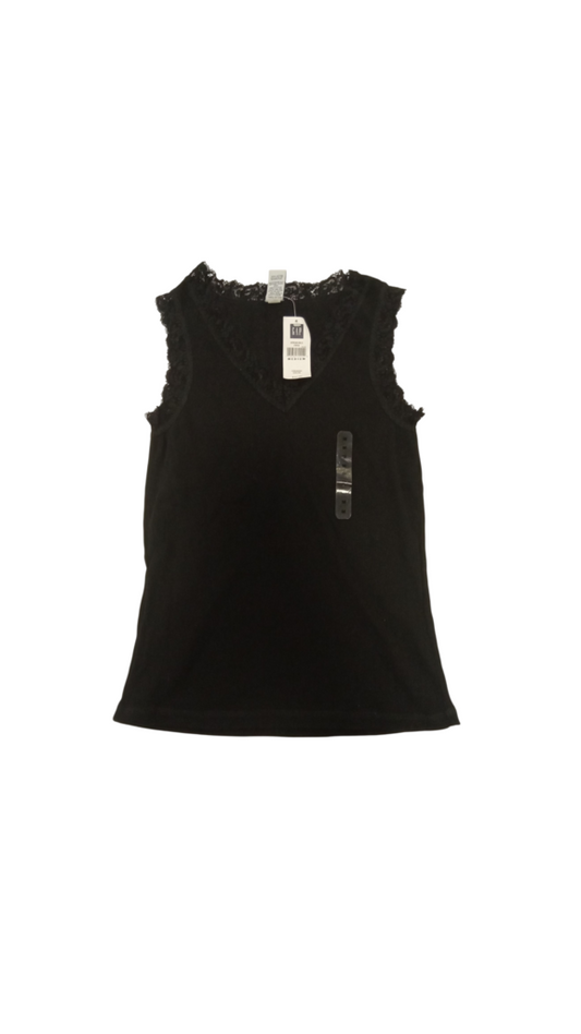 Tank Top: Black Lace, Womens, Size: M