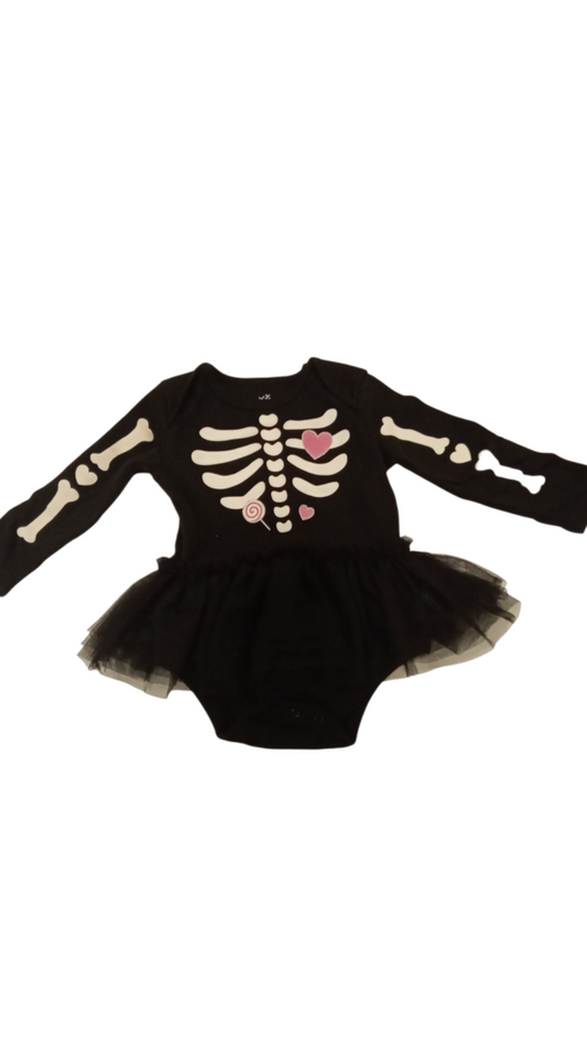 Long Sleeve Onesie:Skelot, Girl, Size: 6/9m