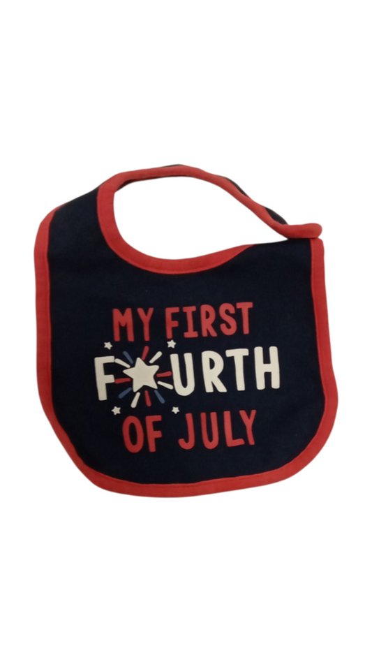 First 4th Of July Bib, Kids, Size: OS