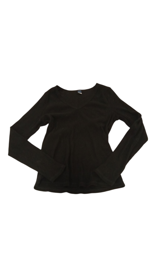 Long Sleeve Shirt: BLack, Girl, Size: 14/16