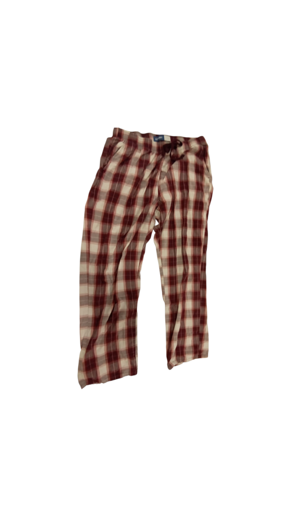 Pants: Pink Plaid, Womens, Size: L