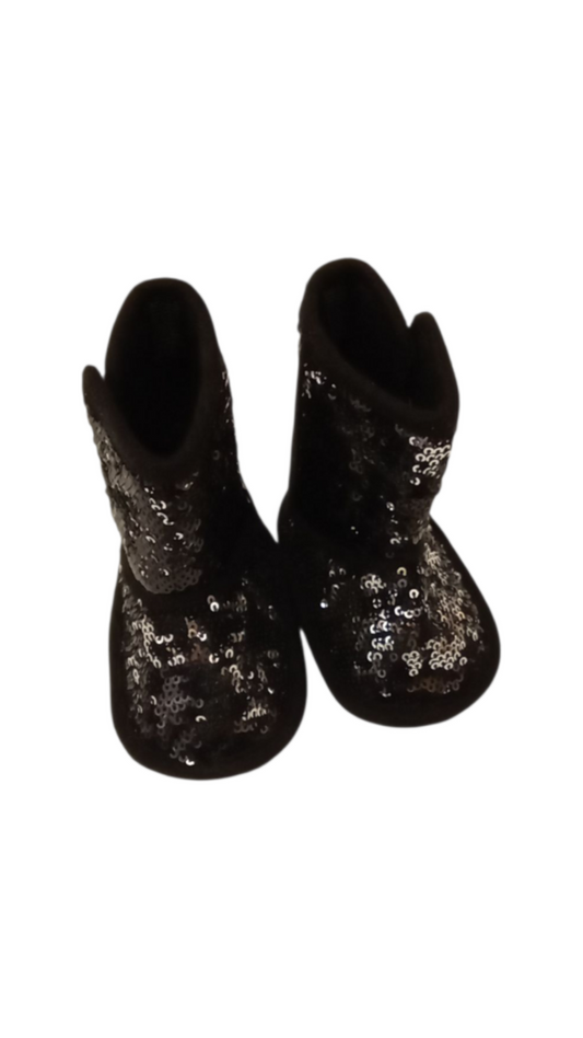 Black Sequines Boots, Girl, Size: 1