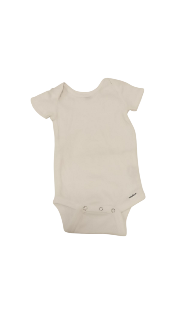 Onesie: White, Boy, Size: 12m