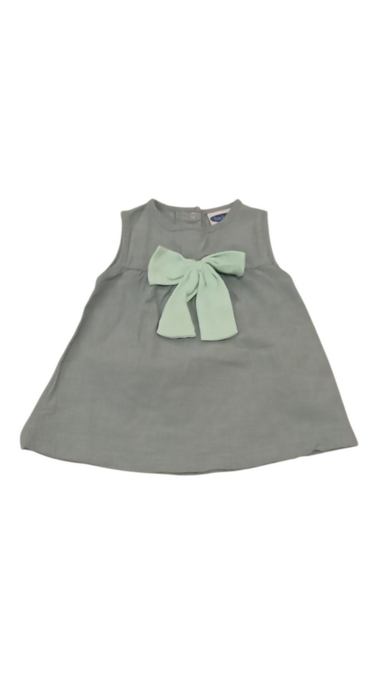 Dress: Blue/Bow, Girl, Size: 0/3m