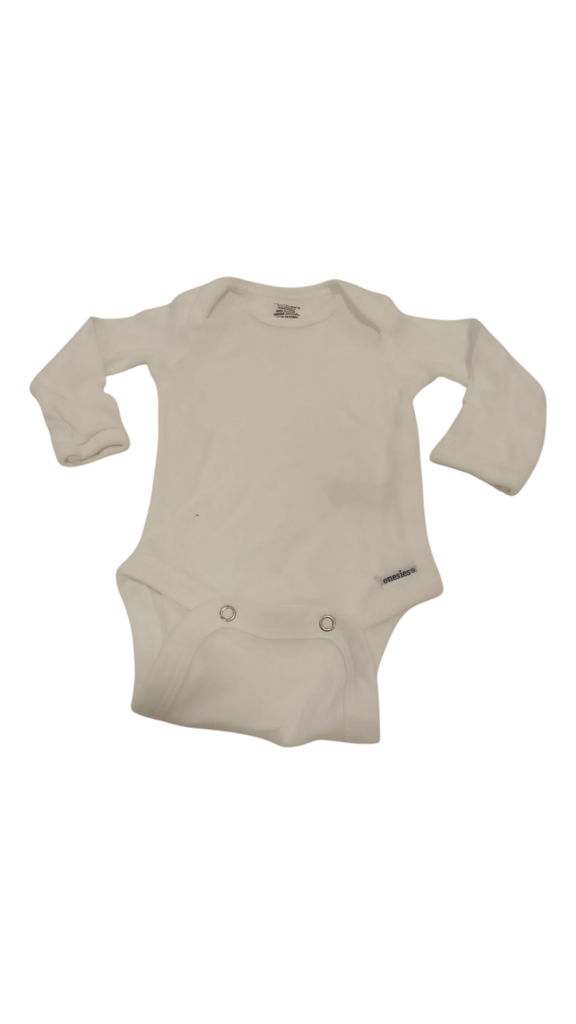 Ls Onesie (white), Boys, Size: 0/3m