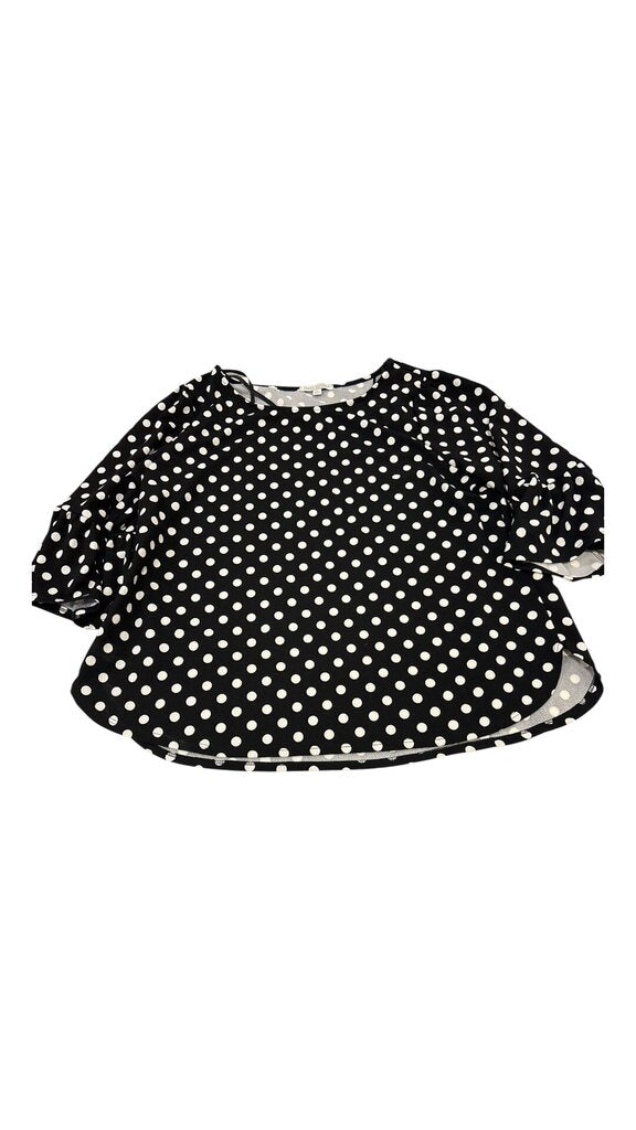Shirt: 3/4 Sleeve/Dots, Womens, Size: 2X