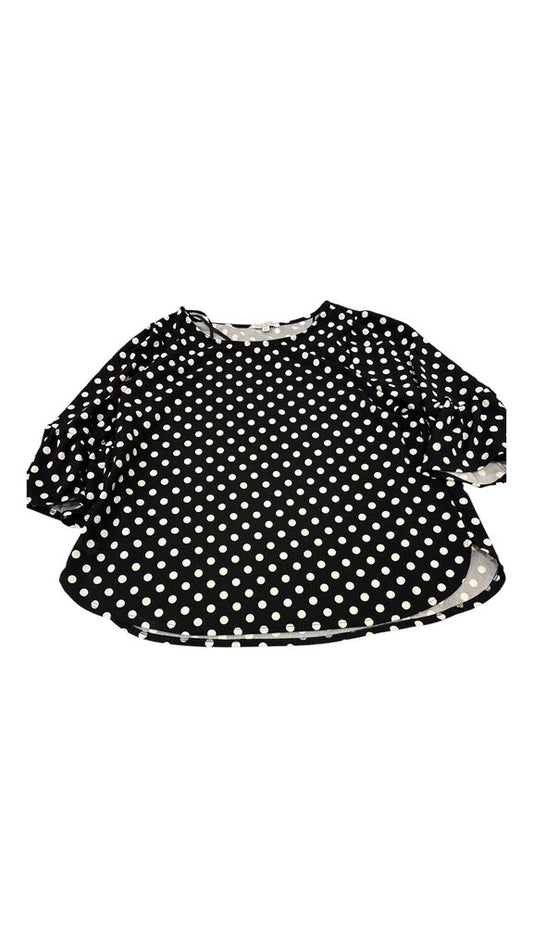 Shirt: 3/4 Sleeve/Dots, Womens, Size: 2X