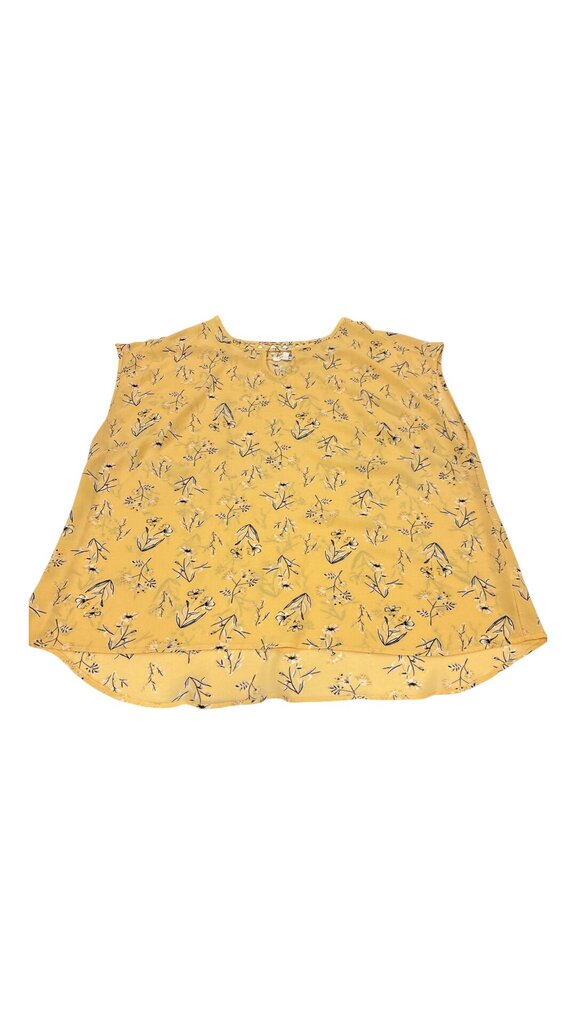 Shirt: Yellow/Flowers, Womens, Size: 2X