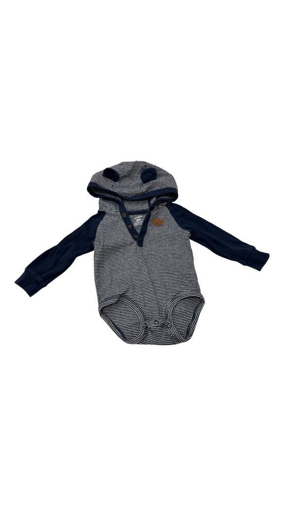 Long Sleeve Onesie: Bear, Boy, Size: 9m